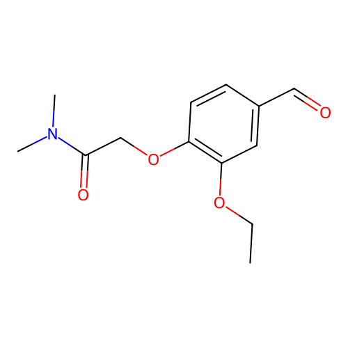 2-(2-ethoxy-4-formylphenoxy)-N,N-dimethylacetamide structure