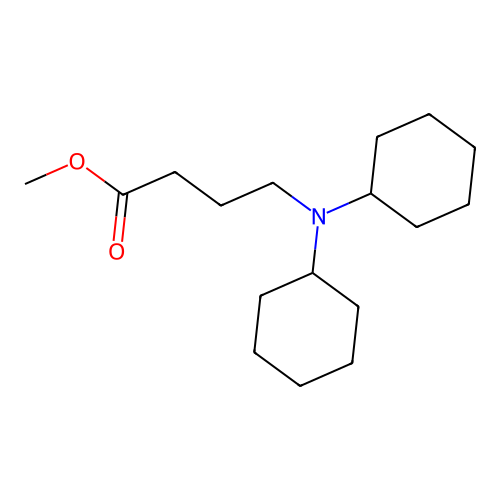 Methyl 4-(dicyclohexylamino)butanoate structure