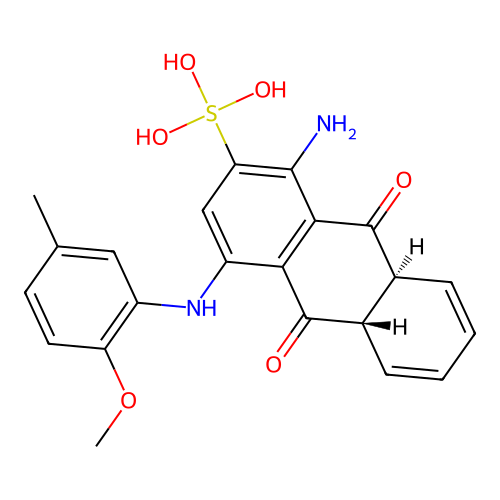 2-Anthraquinonesulfonic acid, 1-amino-4-((2-methoxy-5-methylphenyl)amino) structure