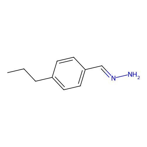 Benzaldehyde, 4-propyl-, hydrazone structure