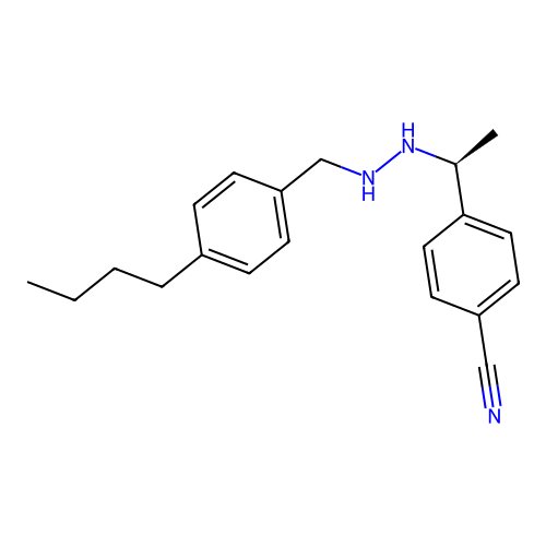 4-Cyanoacetophenone-4-n-butylbenzalazine structure