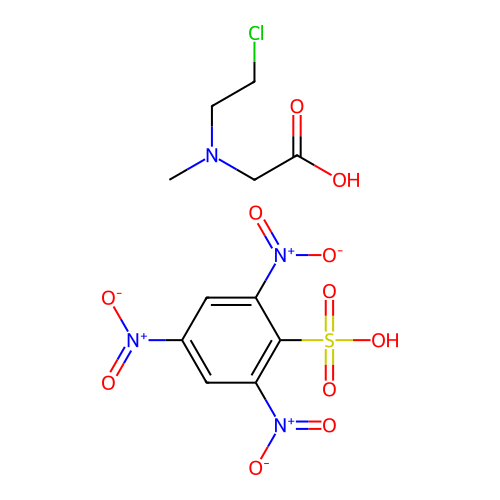 N-(2-Chloroethyl)-N-methylglycine--2,4,6-trinitrobenzene-1-sulfonic acid (1/1) structure