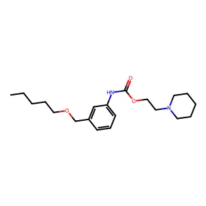 2-(Piperidin-1-yl)ethyl {3-[(pentyloxy)methyl]phenyl}carbamate structure