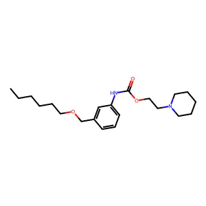 2-(Piperidin-1-yl)ethyl {3-[(hexyloxy)methyl]phenyl}carbamate structure