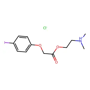 2-(Dimethylamino)ethyl (4-iodophenoxy)acetate--hydrogen chloride (1/1) structure