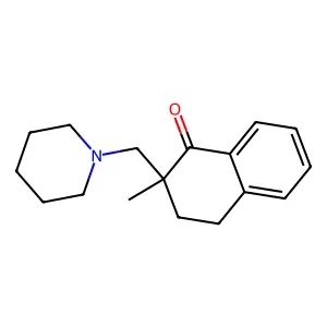 1(2H)-Naphthalenone, 3,4-dihydro-2-methyl-2-(piperidinomethyl)- structure