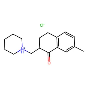 1(2H)-Naphthalenone, 3,4-dihydro-7-methyl-2-(piperidinomethyl)-, hydrochloride structure
