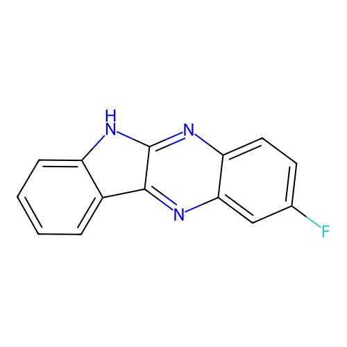 2-fluoro-6H-indolo[2,3-b]quinoxaline structure