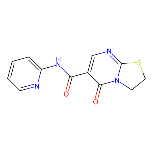 5H-Thiazolo(3,2-a)pyrimidine-6-carboxamide, 2,3-dihydro-5-oxo-N-2-pyridinyl- structure