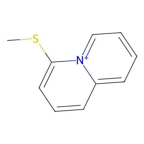 4-(Methylsulfanyl)quinolizinium structure