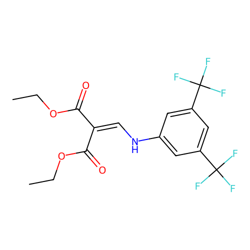 1,3-Diethyl 2-[[[3,5-bis(trifluoromethyl)phenyl]amino]methylene]propanedioate structure