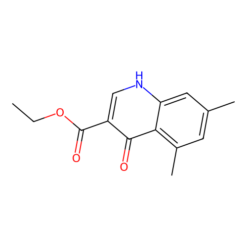 Ethyl 4-hydroxy-5,7-dimethylquinoline-3-carboxylate structure