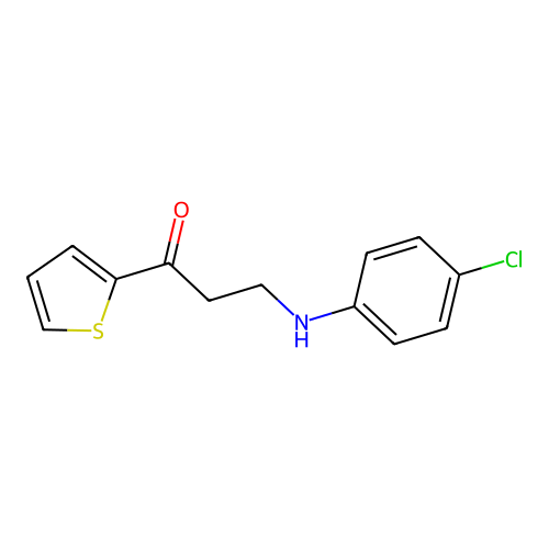 3-(4-Chloroanilino)-1-(2-thienyl)-1-propanone structure