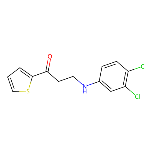 3-(3,4-Dichloroanilino)-1-(2-thienyl)-1-propanone structure