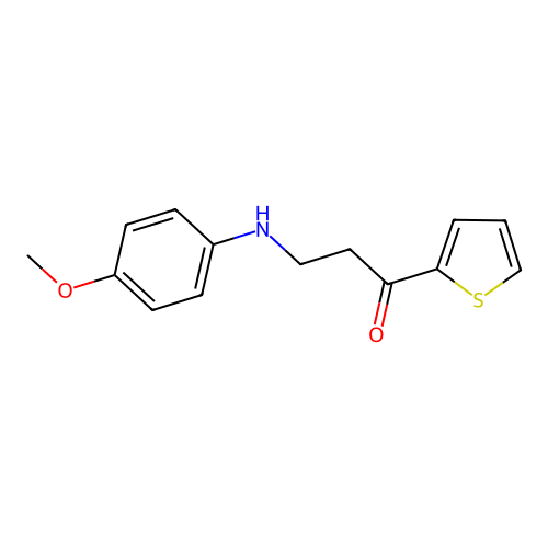3-(4-Methoxyanilino)-1-(2-thienyl)-1-propanone structure
