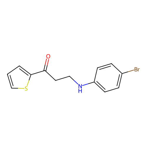 3-(4-Bromoanilino)-1-(2-thienyl)-1-propanone structure