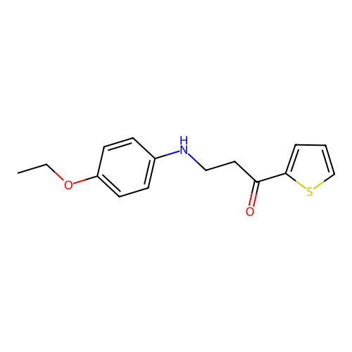 3-(4-Ethoxyanilino)-1-(2-thienyl)-1-propanone structure
