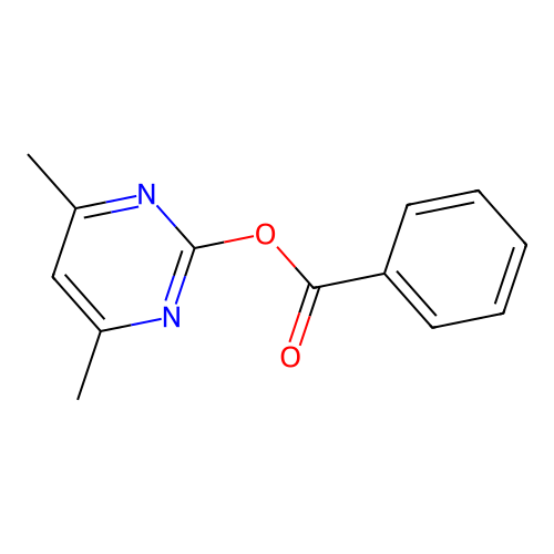 4,6-Dimethyl-2-pyrimidinyl benzoate structure