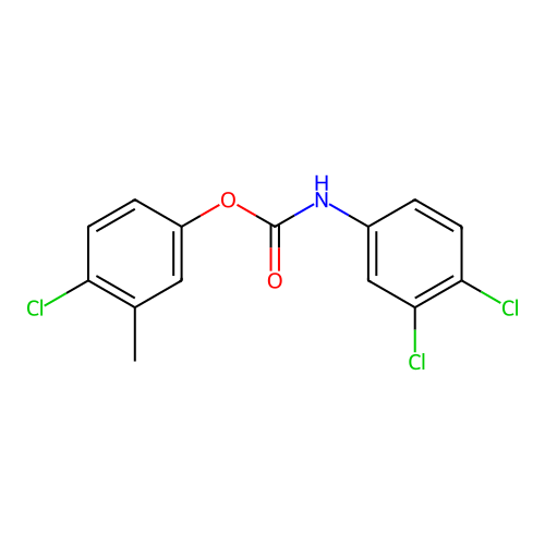 (4-chloro-3-methylphenyl) N-(3,4-dichlorophenyl)carbamate structure