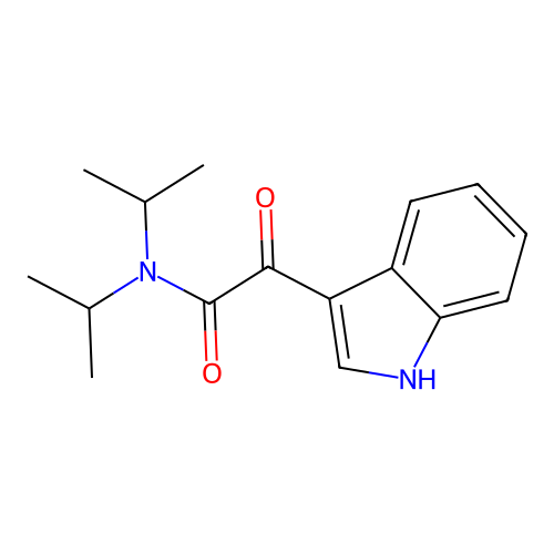 2-(1H-indol-3-yl)-N,N-diisopropyl-2-oxoacetamide structure