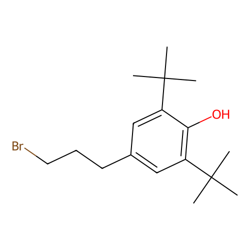 Phenol, 4-(3-bromopropyl)-2,6-bis(1,1-dimethylethyl)- structure