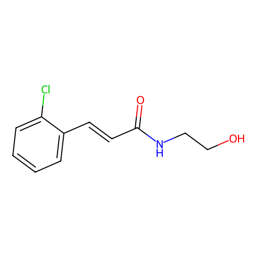 Cinnamamide, 2-chloro-N-(2-hydroxyethyl)- structure