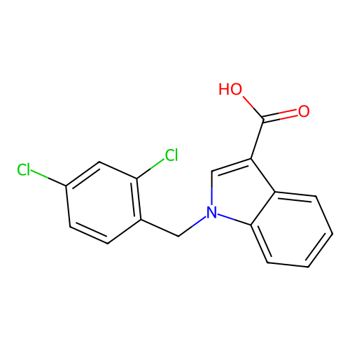 1H-Indole-3-carboxylic acid, 1-[(2,4-dichlorophenyl)methyl]- structure