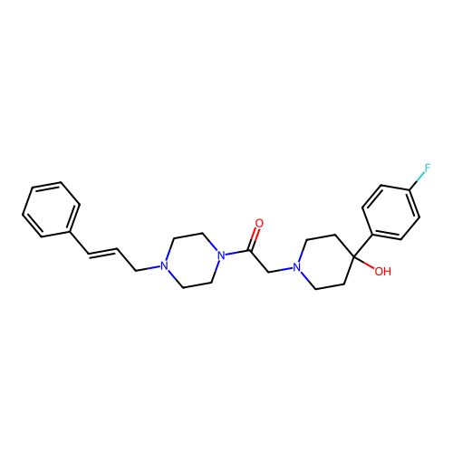 2-[4-(4-fluorophenyl)-4-hydroxypiperidin-1-yl]-1-[4-[(E)-3-p structure