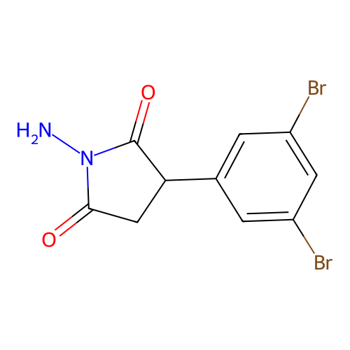 1-Amino-3-(3,5-dibromophenyl)pyrrolidine-2,5-dione structure