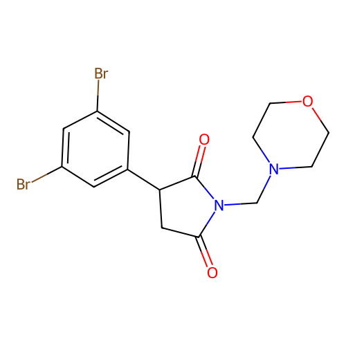 Succinimide, 2-(3,5-dibromophenyl)-N-(morpholinomethyl)- structure
