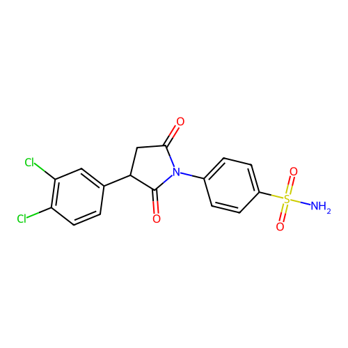 Benzenesulfonamide, 4-(3-(3,4-dichlorophenyl)-2,5-dioxo-1-pyrrolidinyl)- structure