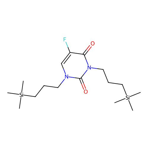 2,4(1H,3H)-Pyrimidinedione, 5-fluoro-1,3-bis[3-(trimethylsilyl)propyl]- structure