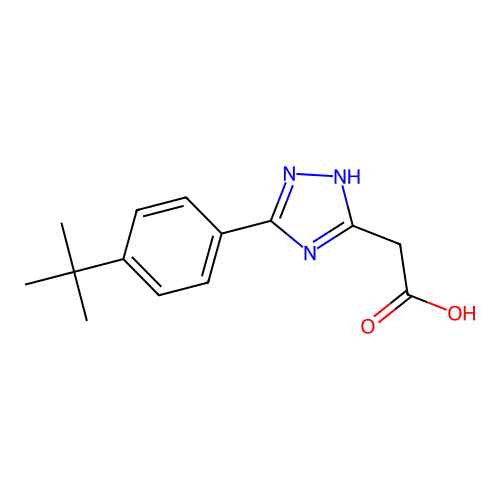 1H-1,2,4-Triazole-3-acetic acid, 5-[4-(1,1-dimethylethyl)phenyl]- structure