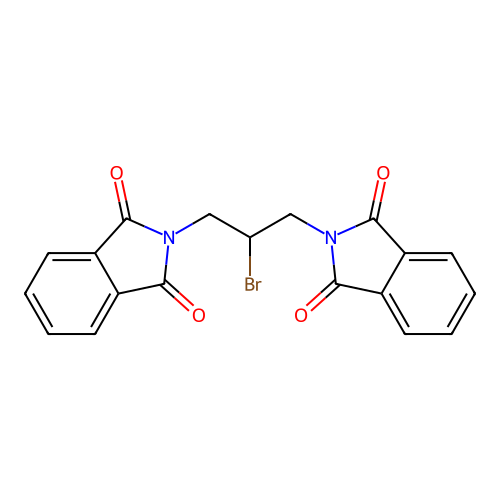 2-[2-Bromo-3-(1,3-dioxoisoindol-2-yl)propyl]isoindole-1,3-dione structure