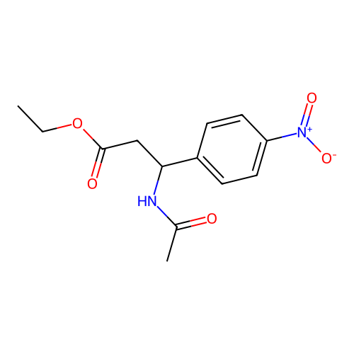 Ethyl 3-acetamido-3-(4-nitrophenyl)propanoate structure