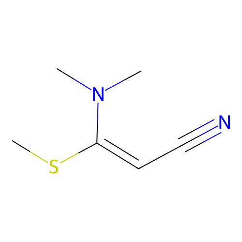 (E)-3-(dimethylamino)-3-methylsulfanylprop-2-enenitrile structure
