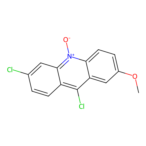 6,9-Dichloro-2-methoxy-10-oxidoacridin-10-ium structure
