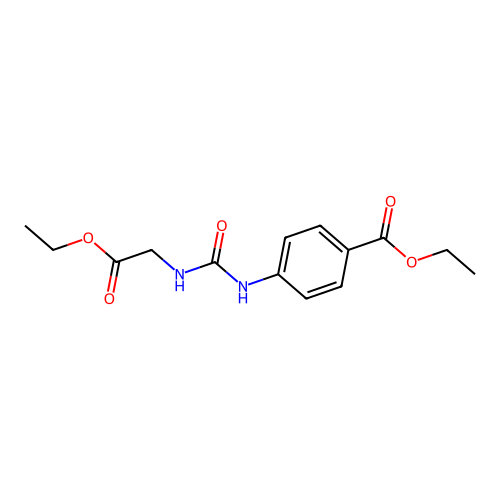 Ethyl 4-{[(2-ethoxy-2-oxoethyl)carbamoyl]amino}benzoate structure