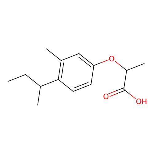 2-(4-Butan-2-yl-3-methylphenoxy)propanoic acid structure
