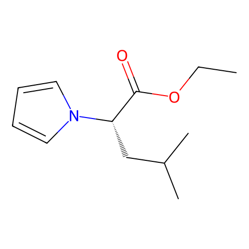 Ethyl (2S)-4-methyl-2-(1H-pyrrol-1-YL)pentanoate structure