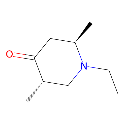 (2R,5S)-1-ethyl-2,5-dimethylpiperidin-4-one structure