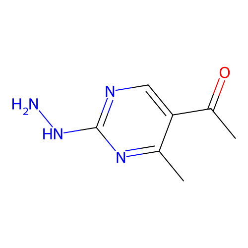 1-(2-Hydrazinyl-4-methylpyrimidin-5-yl)ethanone structure