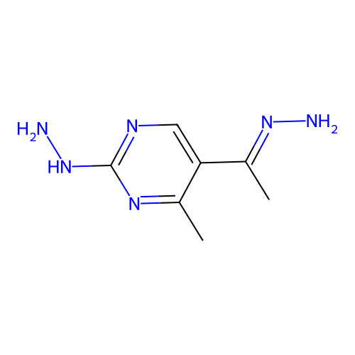 (5-Ethanehydrazonoyl-4-methylpyrimidin-2-yl)hydrazine structure
