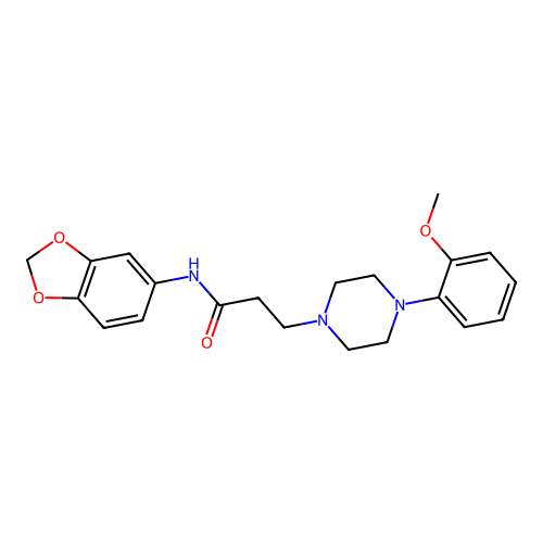 N-(1,3-benzodioxol-5-yl)-3-[4-(2-methoxyphenyl)piperazin-1-yl]propanamide structure