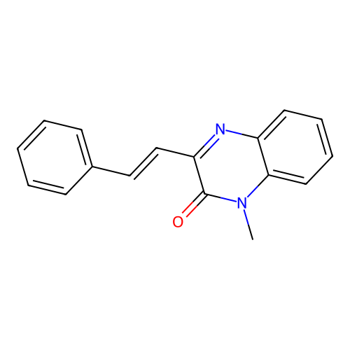 (E)-1-methyl-3-styrylquinoxalin-2(1H)-one structure