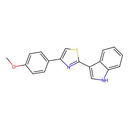 1H-Indole, 3-[4-(4-methoxyphenyl)-2-thiazolyl]- structure