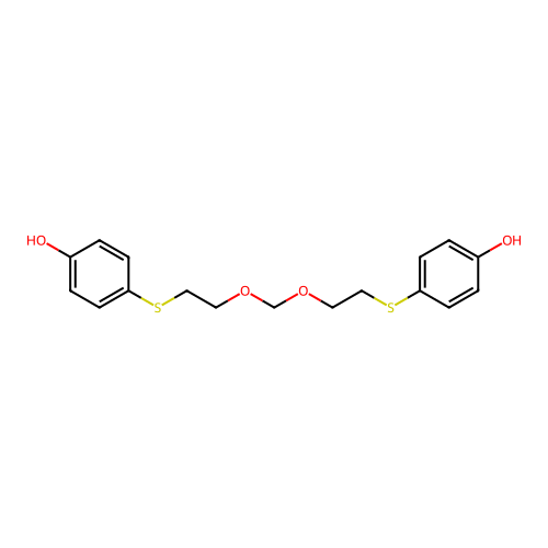 Phenol, 4,4'-(methylenebis(oxy-2,1-ethanediylthio))bis- structure