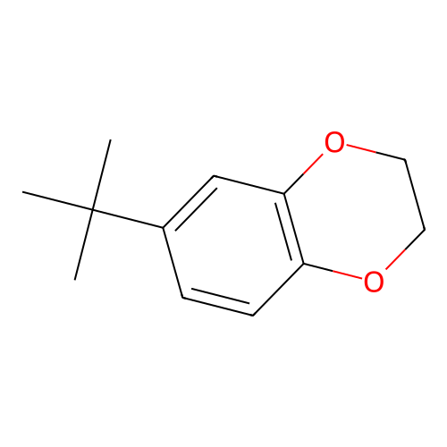 1,4-Benzodioxin, 6-(1,1-dimethylethyl)-2,3-dihydro- structure