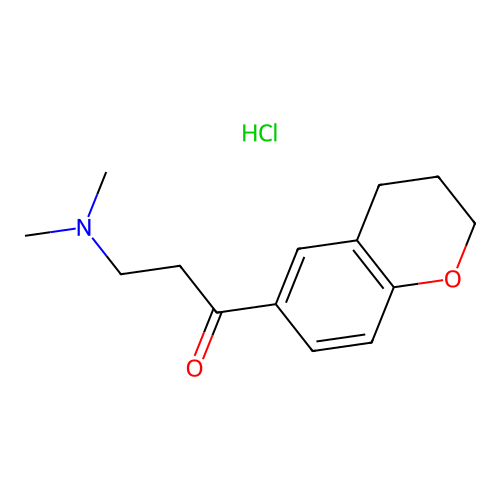 1-(3,4-Dihydro-2H-1-benzopyran-6-yl)-3-(dimethylamino)-1-propanone hydrochloride structure