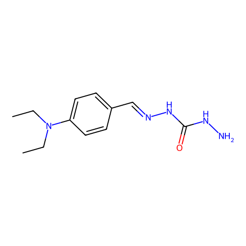 1-Amino-3-[[4-(diethylamino)phenyl]methylideneamino]urea structure